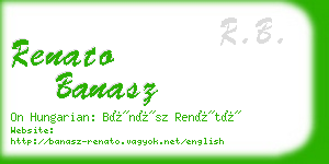 renato banasz business card